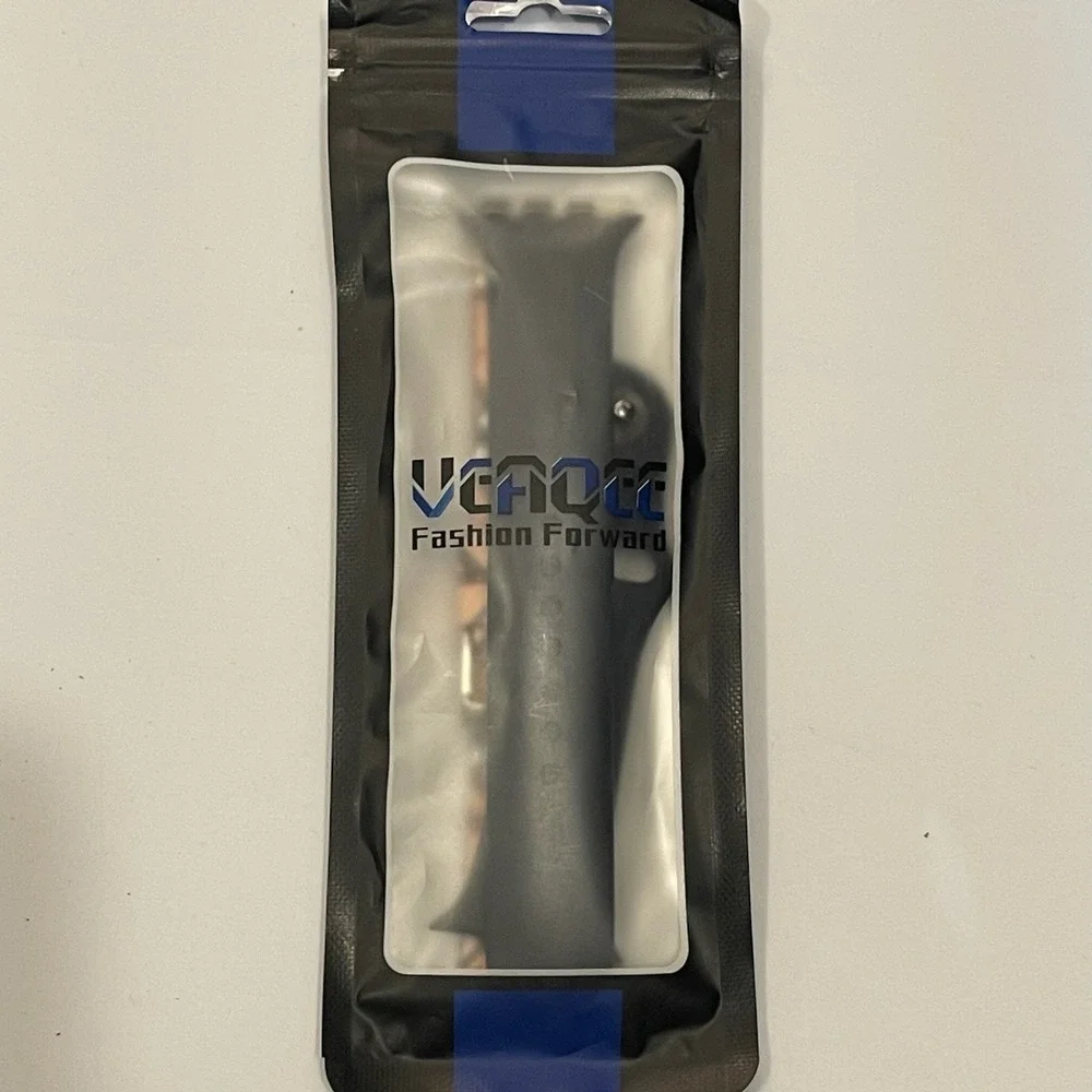 VFAQEE Watch Band Set for Apple Watch 38 40 41mm Khaki Plaid and Black Silicone